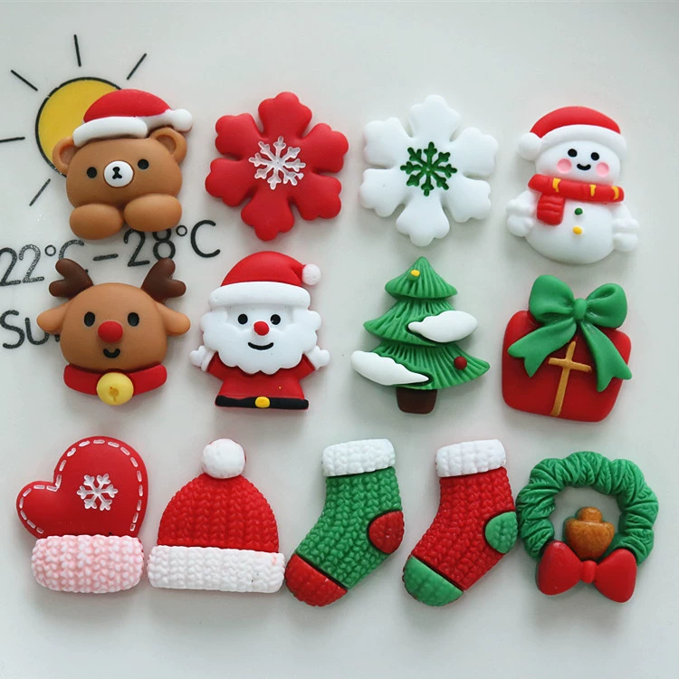 Cartoon Christmas Socks Resin （2cm-3cm）
