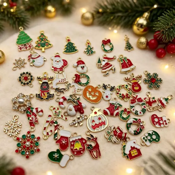 Christmas-themed alloy enamel charms（67pcs）