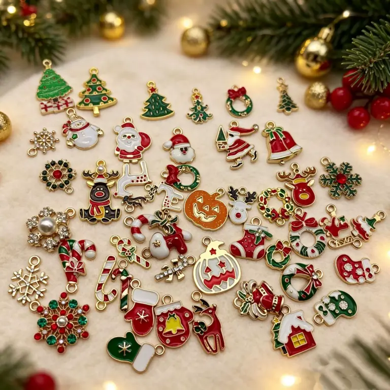 Christmas-themed alloy enamel charms（67pcs）